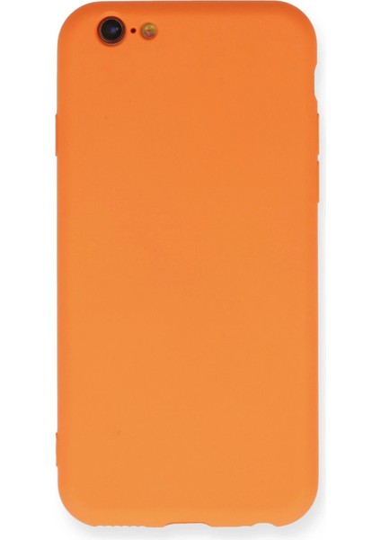 iPhone 6 Kılıf Nano Içi Kadife Silikon - Turuncu - NX6040-6282