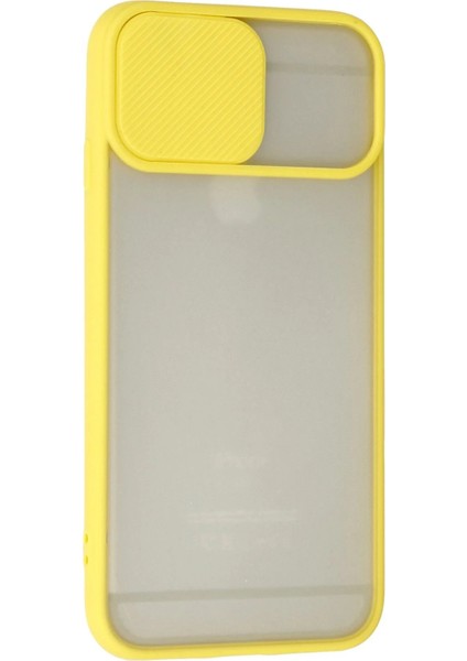iPhone 6 Kılıf Palm Buzlu Kamera Sürgülü Silikon - Sarı - NX8627-8200 modelleri
