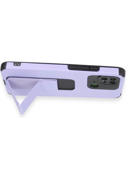 Xiaomi Redmi 10C Kılıf Mega Standlı Silikon - Lila - NX7234-2768 indirimleri