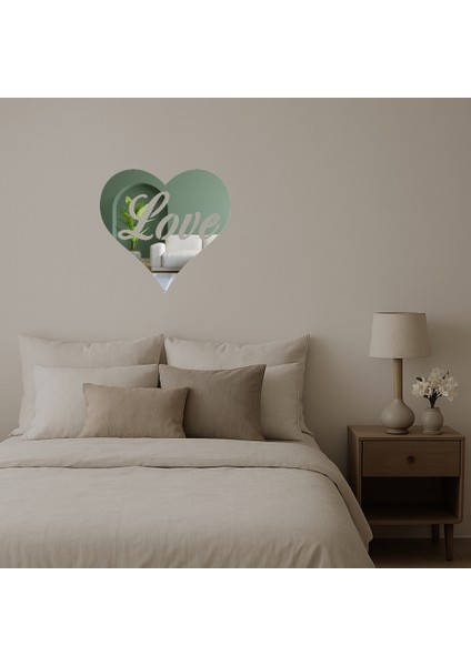 Aşk ve Kalp Desenli Dekoratif Aynalı Tablo - NX1296-6193 fiyatları