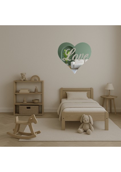 Aşk ve Kalp Desenli Dekoratif Aynalı Tablo - NX1296-6193 fırsatları
