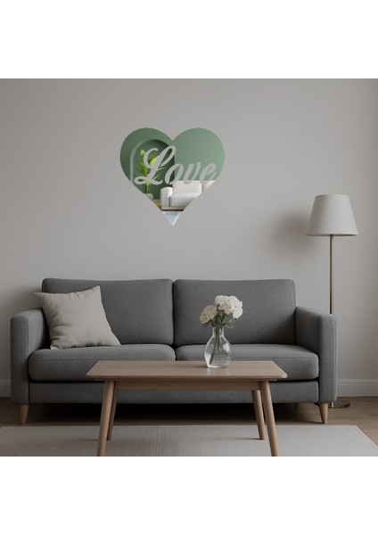 Aşk ve Kalp Desenli Dekoratif Aynalı Tablo - NX1296-6193 indirimleri