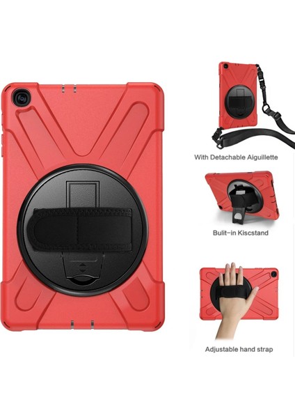 Samsung Galaxy T510 Tab A 10.1 Kılıf Amazing Tablet Kapak - Kırmızı - NX5333-9247