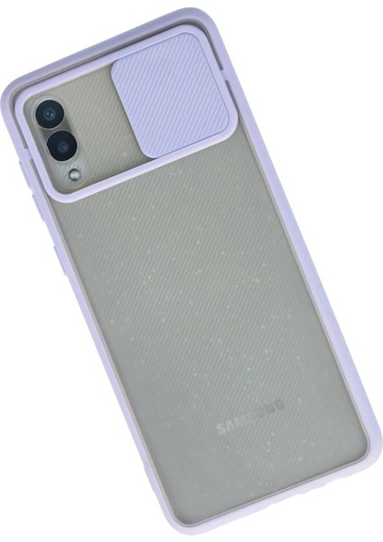 Samsung Galaxy A02 Kılıf Palm Buzlu Kamera Sürgülü Silikon - Lila - NX3864-4723 fiyatları