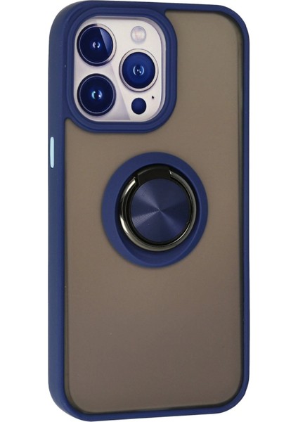 iPhone 15 Pro Max Kılıf Montreal Yüzüklü Silikon Kapak - Lacivert - NX6042-2823 modelleri