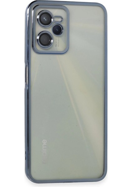 Realme C35 Kılıf Lensli Silikon - Açık Mavi - NX8251-7251