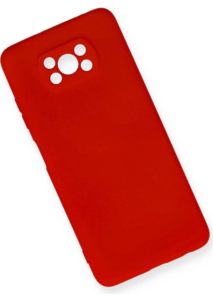Xiaomi Pocophone X3 Kılıf Nano Içi Kadife Silikon - Kırmızı - NX7589-4586 modelleri