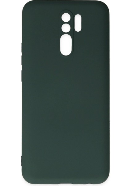 Xiaomi Redmi 9 Kılıf Nano Içi Kadife Silikon - Koyu Yeşil - NX6522-7618
