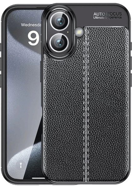 iPhone 16 Kılıf Auto Focus Kapak - Siyah - NX6609-8435