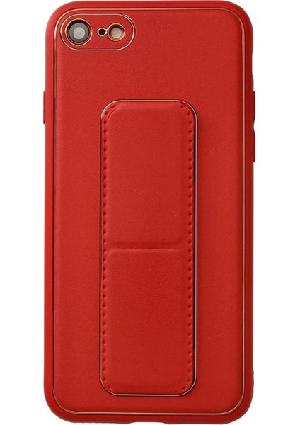 iPhone 7 Kılıf Coco Deri Standlı Kapak - Kırmızı - NX6007-2263