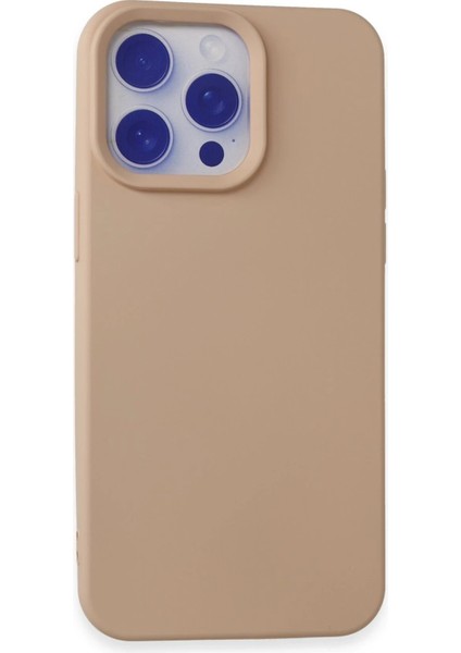 iPhone 15 Pro Max Kılıf Nano Içi Kadife Silikon - Pudra - NX6907-7623