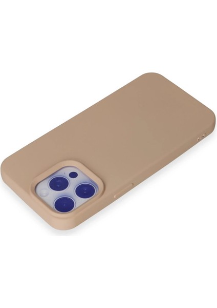 iPhone 15 Pro Max Kılıf Nano Içi Kadife Silikon - Pudra - NX6907-7623 modelleri