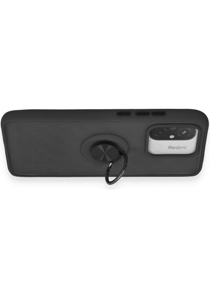 Xiaomi Redmi 12C Kılıf Montreal Yüzüklü Silikon Kapak - Siyah - NX5520-1857 modelleri