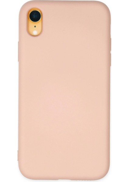 iPhone Xr Kılıf Nano Içi Kadife Silikon - Pudra - NX2835-6949