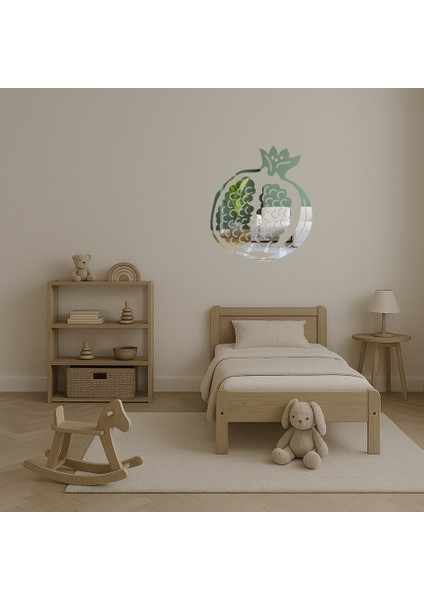 Zarif Nar Desenli Dekoratif Aynalı Tablo - NX4003-3895 fırsatları