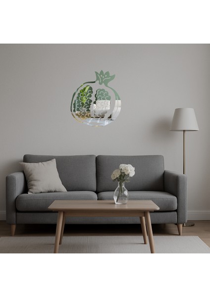 Zarif Nar Desenli Dekoratif Aynalı Tablo - NX4003-3895 indirimleri