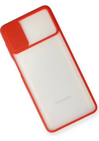 Samsung Galaxy M51 Kılıf Palm Buzlu Kamera Sürgülü Silikon - Kırmızı - NX6503-7426 modelleri