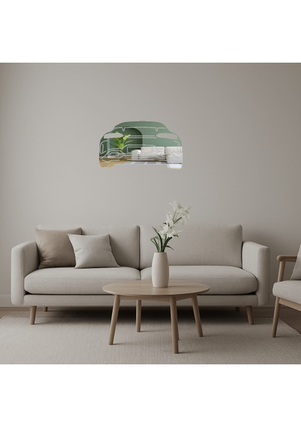 Dinamik Araba Tasarımıyla Dekoratif Aynalı Tablo - NX6162-5303