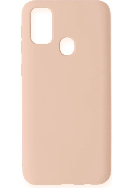 Samsung Galaxy M31 Kılıf Nano Içi Kadife Silikon - Pudra - NX6532-6308