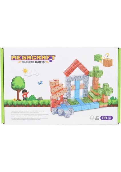 Megacraft Orman ve Ev Temalı Mıknatıslı Bloklar 119 Parça fırsatları