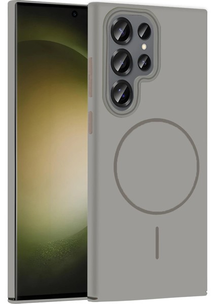 Samsung Galaxy S24 Ultra Broş Magsafe Kapak - Titan Gri - NX4004-5313