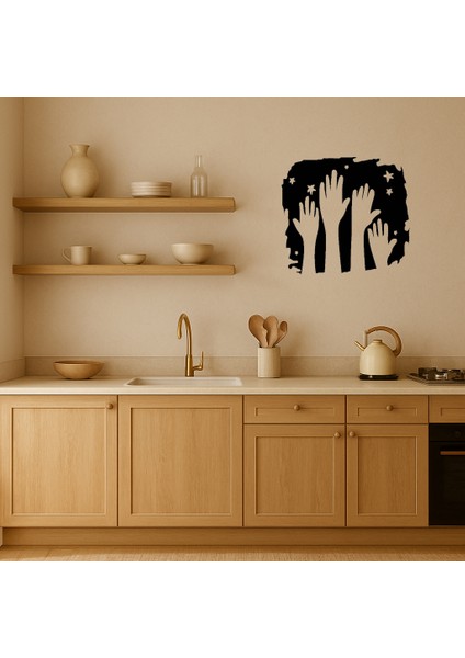 Eller ve Yıldızlar Dekoratif Tablo - NX9401-1003 fiyatları