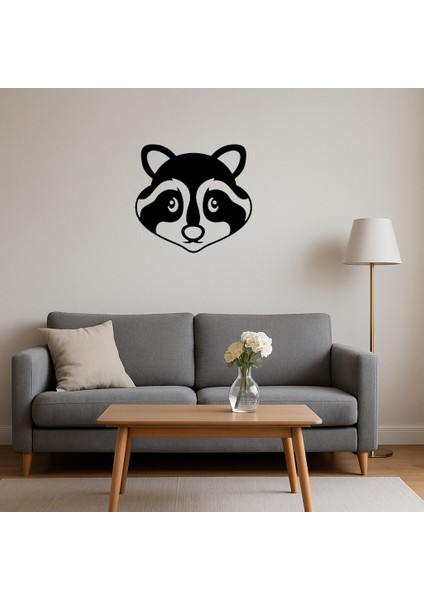 Sevimli Rakun Yüzü Dekoratif Duvar Tablosu - NX7906-9923 fırsatları