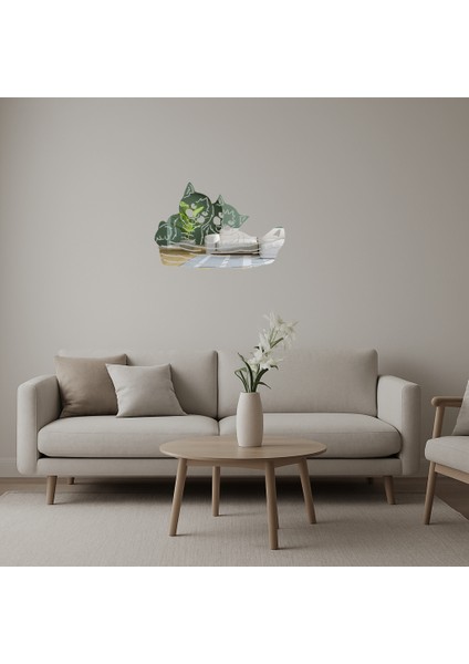 Sepetteki Iki Kedi Aynalı Tablosu - NX2158-1884