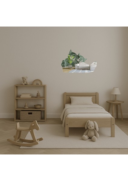 Sepetteki Iki Kedi Aynalı Tablosu - NX2158-1884 fırsatları