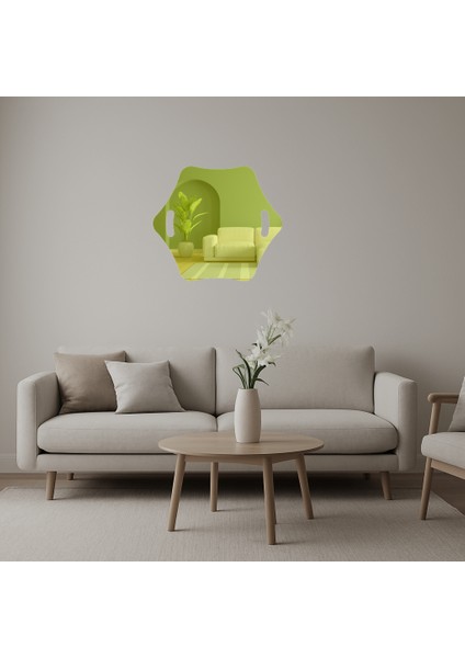 Etnik Desenli Dekoratif Altın Aynalı Tablo - NX6638-6224