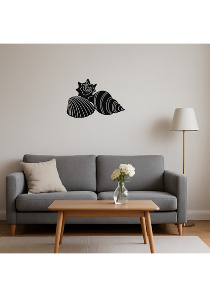 Abstrakt Deniz Kabukları Tasarımlı Mdf Duvar Tablosu - NX3897-4832 fırsatları