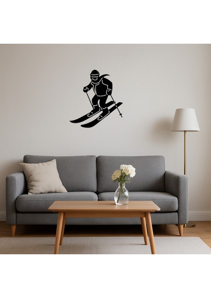 Kayakçı Kış Sporları Temalı Duvar Tablosu - NX5969-5828 fırsatları