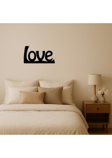 Aşk Temalı Mdf Kalp Motifli Duvar Tablosu - NX3280-1355