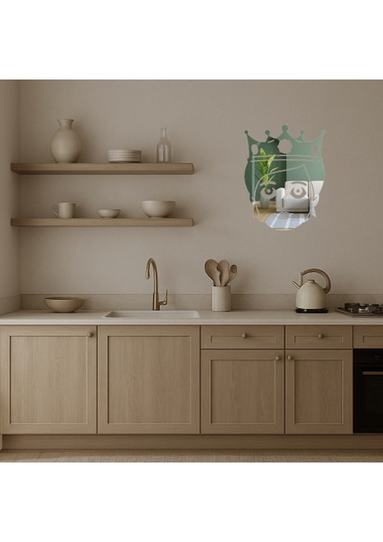 Taçlı Prenses Emoji Dekoratif Aynalı Tablo - NX4899-5045 modelleri