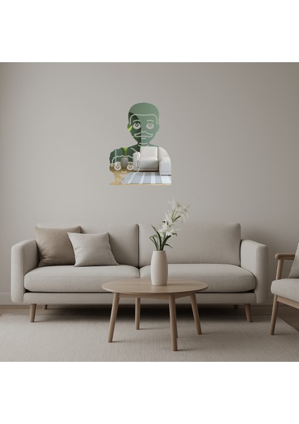 Iç Mekan Dekoratif Baba ve Oğul Emoji Aynalı Tablosu - NX4071-2836