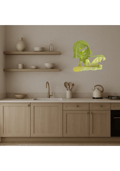 Tembel Kız Dekoratif Altın Aynalı Tablo - NX4119-6527 modelleri