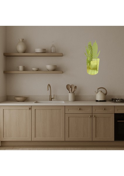 Aloe Vera Tasarımlı Altın Aynalı Tablo - NX2289-3157 modelleri