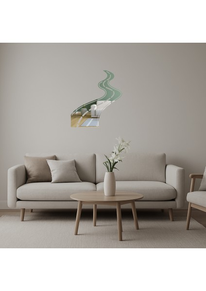 Dalgalı Yol Sanat Aynalı Tablosu - NX3287-1901
