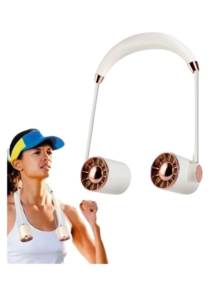 Asılabilir Mini Boyun Fanı | 1000MAH Şarjlı, Turbo Güçlü Rüzgar indirimleri