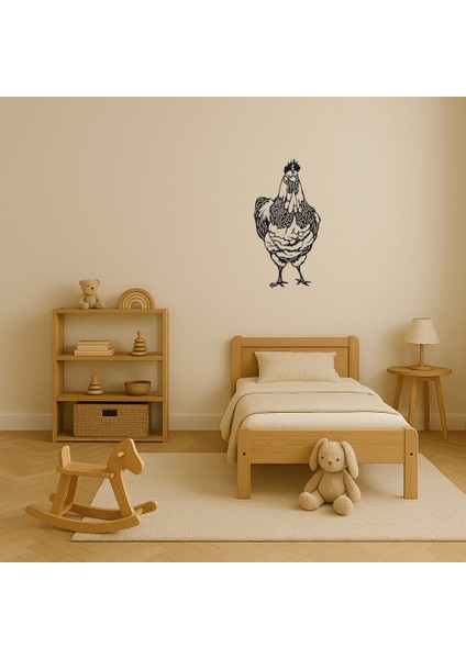Sevimli Tavuk Tasarımlı Mdf Duvar Dekoru - NX3360-7852 modelleri