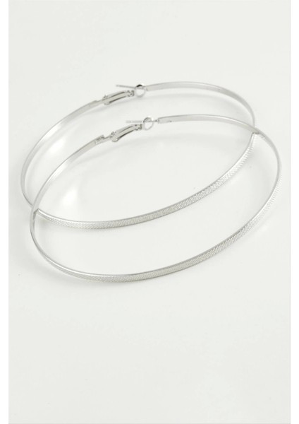 Noktalı Metal Halka Küpe 8-10 cm