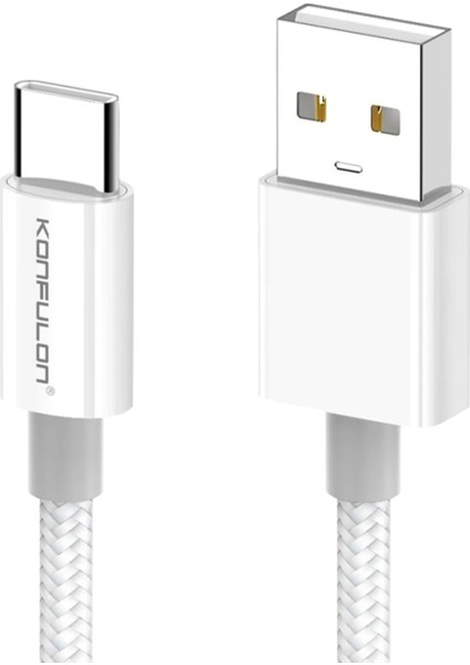 DC80 1m 3A USB To Type-C Hızlı Şarj Kablo - Beyaz