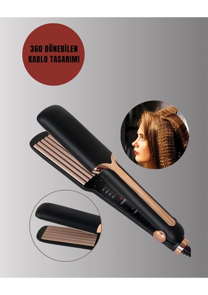 Dempower DP-134 Saç Tost Makinesi 220°C Isı Ayarlı, 360° Dönebilen Kablo indirimleri