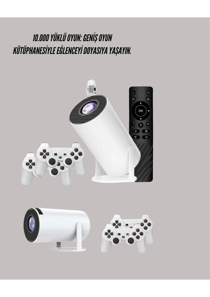 Tçift Kollu Tasarımlı Kablosuz Projeksiyon – 4k, 10.000 Oyun ve Smart App Desteği fiyatları