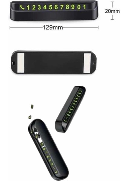 Araç Içi Numaratör Numaralık Oto Cam Kartı Fosforlu Numaratör indirimleri