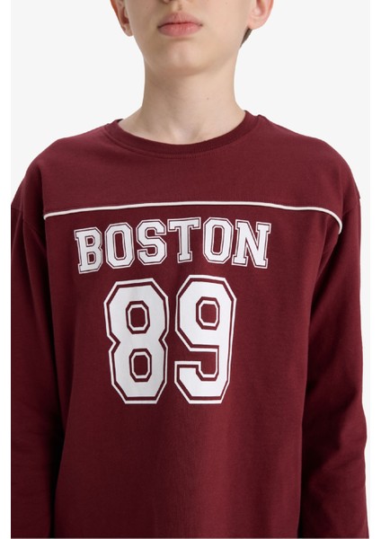 Erkek Çocuk Bisiklet Yaka Baskılı Uzun Kollu Okul Tişörtü F2708A825AU indirimleri