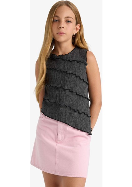 Kız Çocuk Bürümcük Kolsuz Bluz G0167A825HS modelleri