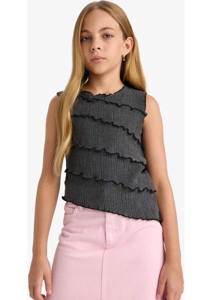 Kız Çocuk Bürümcük Kolsuz Bluz G0167A825HS fırsatları