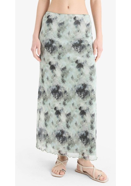 Coool A Form Desenli Normal Bel Penye Astar Tül Maxi Etek fırsatları