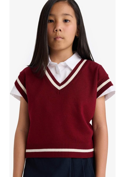 Kız Çocuk Okula Dönüş Standart Fit Triko Süveter E7709A825AU fiyatları